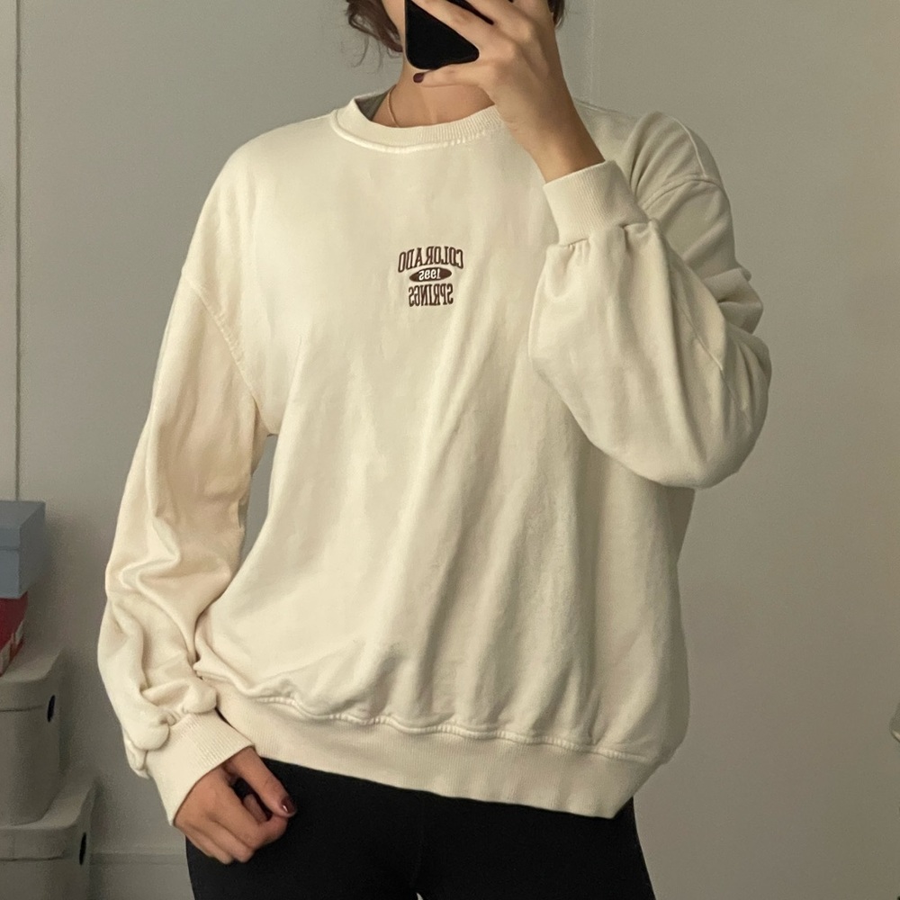 Urban outfitters cream crewneck